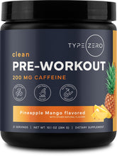 Type Zero envase frontal piña mango mostrando diseño y beneficios