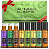 ulluxe embalaje frontal mostrando las ocho botellas, ideal para regalo