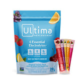 Ultima Replenisher frente del paquete mostrando 20 sobres y beneficios