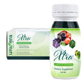 Univera Xtra Minis frasco frontal mostrando diseño y fácil consumo