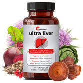 UpWellness Ultra Liver frontal del envase mostrando 60 cápsulas y marca UpWellness, claridad informativa