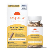 Uqora envase frontal mostrando la marca y beneficio de soporte vesical