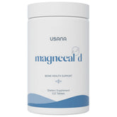 USANA MagneCal D frasco frontal mostrando presentación y beneficios