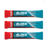 UUX CLIF BLOKS empaque frontal mostrando sabor Tropical Punch y tamaño práctico