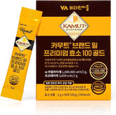 VA비타민마을 frente del paquete mostrando presentación de 30 sobres y conveniencia