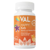 VAL envase frontal de Magnesium for Kids mostrando sabor y beneficios