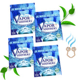 Vapor Soothers empaque frontal mostrando pouches y beneficios visibles