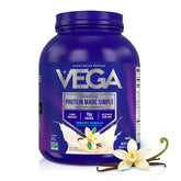 Vega envase frontal Vainilla mostrando tamaño XL y 70 servicios