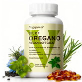VEGEPOWER frasco frontal mostrando 120 cápsulas y beneficios veganos