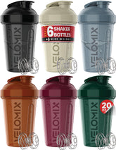 VELOMIX vista frontal del set de seis shakers, práctico para llevar