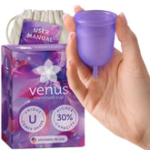 VENUS copa frontal y empaque mostrando certificaciones y aspecto profesional