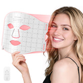 Verfubo mascarilla LED frontal mostrando cobertura facial y confort