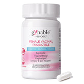 Vevoec Gynable frasco frontal mostrando etiqueta y beneficios