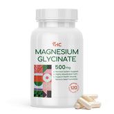 VHC frasco frontal mostrando magnesio glicinato y beneficio de alta absorción