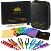 VibeAlign estuche abierto con kit completo, fácil transporte y protección