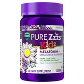 VICKS PURE Zzzs Kidz frontal del empaque mostrando información clave