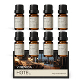 VINEVIDA vista frontal del paquete mostrando las ocho fragancias premium y lujo