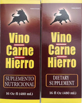 Vino frasco frontal mostrando la presentación de 16 fl oz y fácil identificación