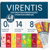 VIRENTIS vista frontal del paquete de 48 sobres para hidratación inmediata