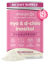 VITA-PCOS envase frontal claro que muestra el producto y su dosificación