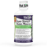 Vital Earth Minerals frente del envase mostrando 32 oz y dosificador
