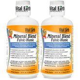 Vital Earth Minerals frontal del envase mostrando doble botella y etiqueta clara