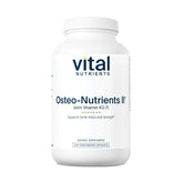 Vital Nutrients frontal del empaque mostrando ingredientes y beneficio óseo