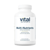 Vital Nutrients frontal del envase, presentación clara y beneficio de pureza