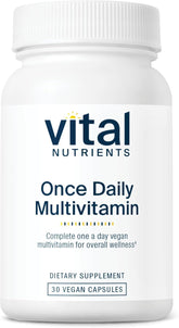 Vital Nutrients vista frontal del envase mostrando diseño y cantidad en la etiqueta, confianza en calidad