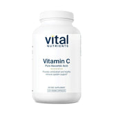 Vital Nutrients frasco frontal mostrando la etiqueta y beneficios de la vitamina C