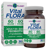 Vital Planet empaque frontal mostrando cápsulas y beneficios digestivos