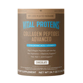 Vital Proteins frente del envase mostrando tamaño y sabor chocolate