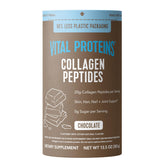 Vital Proteins envase frontal chocolate mostrando etiqueta y beneficios visibles