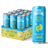 Vital Proteins lata frente mostrando diseño y beneficio de piel más radiante