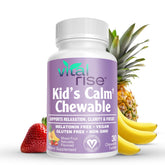 Vital Rise frente del envase mostrando 60 masticables y beneficio de calma