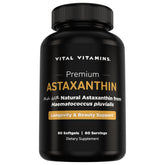 Vital Vitamins frasco frontal mostrando etiqueta y beneficio de piel radiante
