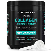 Vital Vitamins frasco frontal del polvo de colágeno, presentación clara