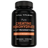 Vital Vitamins envase frontal mostrando cretina 3g por servicio y conveniencia