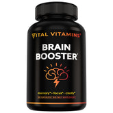 Vital Vitamins frasco frontal mostrando etiqueta clara y confianza