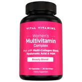 Vital Vitamins empaque frontal mostrando beneficio integral de belleza