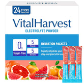 VitalHarvest Endure frente del empaque mostrando 24 sobres y beneficios visibles