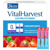 VitalHarvest Endure frente del empaque mostrando 24 sobres y beneficios