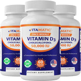 Vitamatic frasco frontal mostrando dosis semanal y 60 cápsulas para cumplimiento