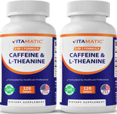 Vitamatic frasco frontal mostrando diseño y beneficios de energía sostenida