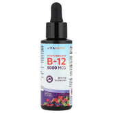 Vitamatic botella frontal mostrando etiqueta y concentración 5000 mcg para confianza