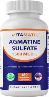 Vitamatic frasco frontal mostrando 180 cápsulas y beneficio de dosificación clara