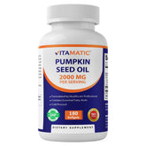 Vitamatic frasco frontal mostrando 180 softgels y etiqueta clara, práctica