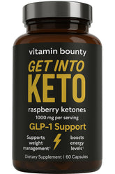 Vitamin Bounty frasco frontal mostrando el envase y beneficios de apoyo cetosis