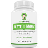 VitaMonk frente del empaque mostrando diseño y beneficios para dormir