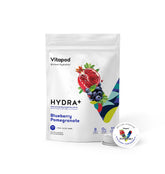 Vitapod Hydra+ frente del paquete mostrando 30 pods y sabor arándano granada beneficios prácticos